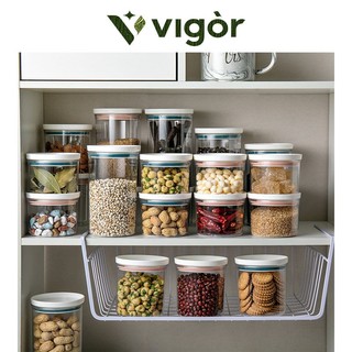 VIGOR丨Hộp bảo quản có nắp, lọ đựng ngũ cốc, lọ kín nhà bếp, hộp bảo quản và bảo quản thực phẩm