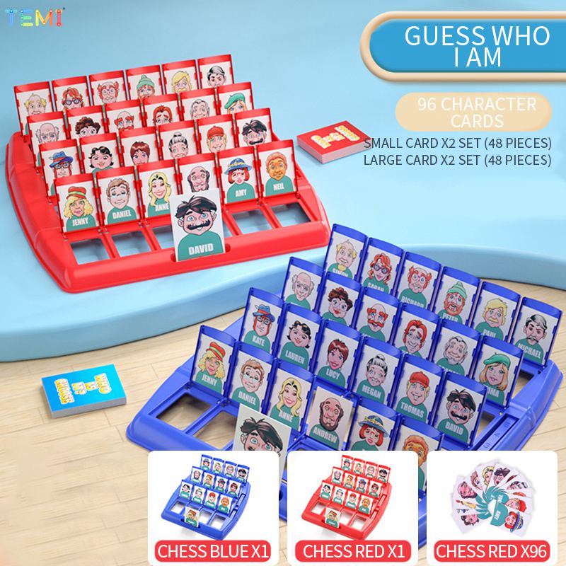 TEMI Bộ Đồ Chơi Đoán Đoán Đoán Bộ đồ chơi board game Who is it Đồ chơi đoán xem tôi là ai
