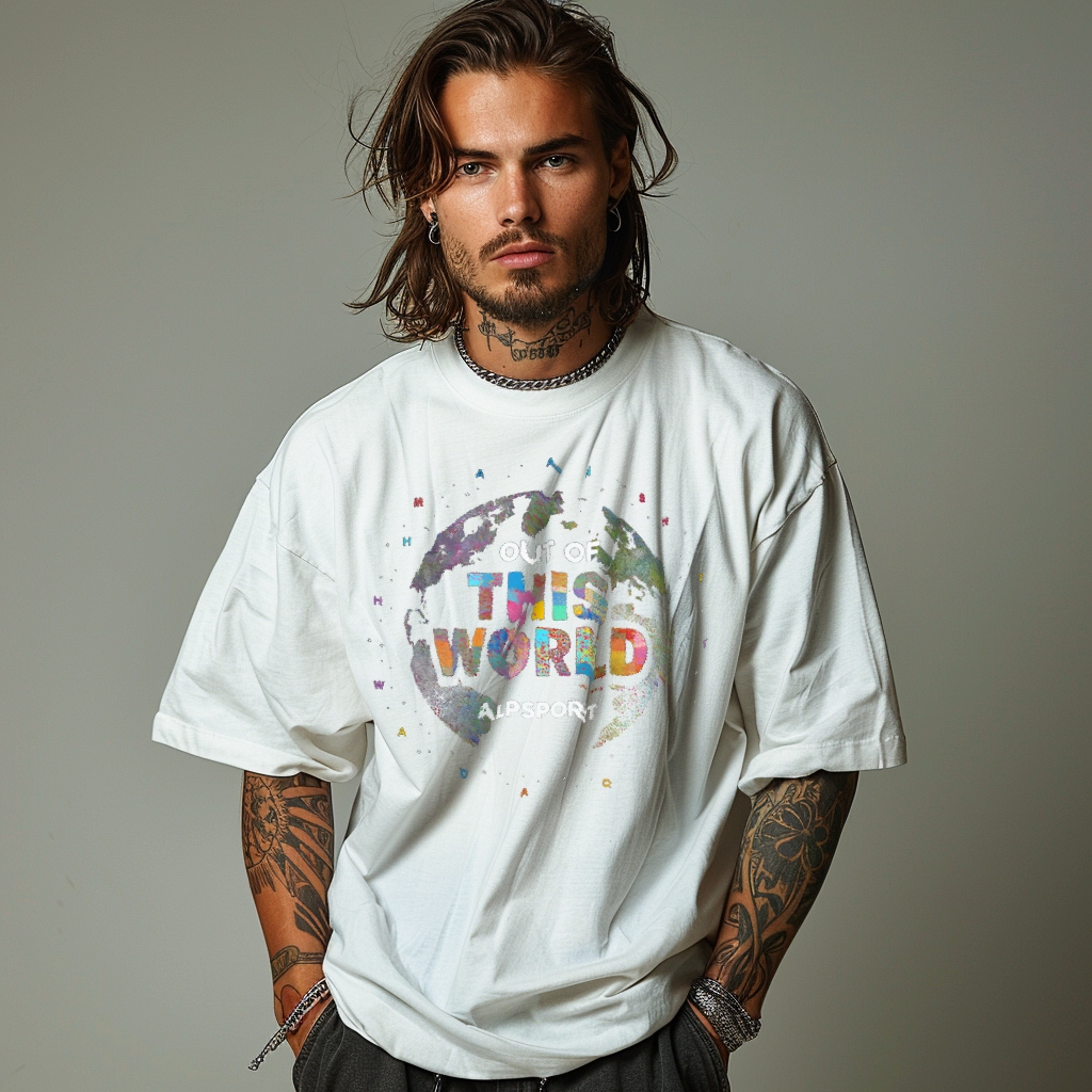 ALP ALPSPORT Vợt Áo Nam Ngoại Cỡ Màu Trắng 100% Cotton Nguyên Chất Mỹ Cao Cấp Phong Cách Đường Phố D