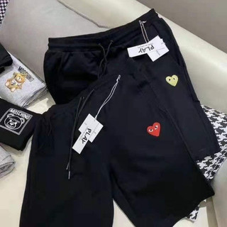 Quần Short Nam Nữ Thêu Trái Tim Thoáng Khí Cotton Năm Điểm Quần ins Dạo Phố Bé Trai Bé Gái