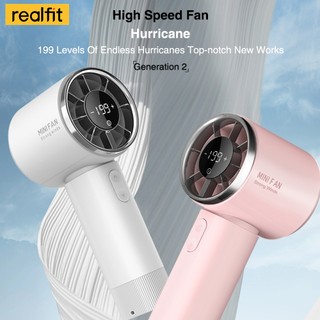 Quạt Mini cầm tay Realfit M335 Pin 3500mAh Sạc gió mạnh Quạt cầm tay ngoài trời