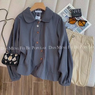 Phong Cách Hàn Quốc Nữ Nữ Áo Sơ Mi Dài Tay Baju Baju Wanita Lengan Panjang
