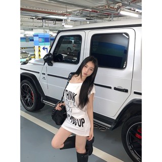 【COLORBLLIND】Váy thun hông chữ co giãn
