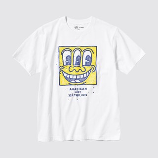 Uniqlo Cặp đôi nam nữ UT NY POP ART In hình Áo thun ngắn tay Keith Harlem 473108