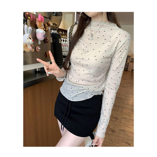 73331 Áo thun dài tay chấm bi mỏng