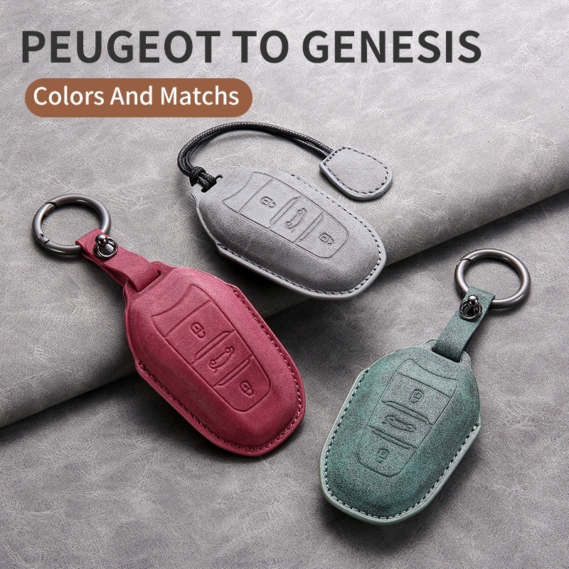Ốp da Chìa Khóa xe Peugeot 5008, peugeot 3008, bảo vệ chìa khóa xe.Bao Chìa Khoá Peugeot 2008,3008,5