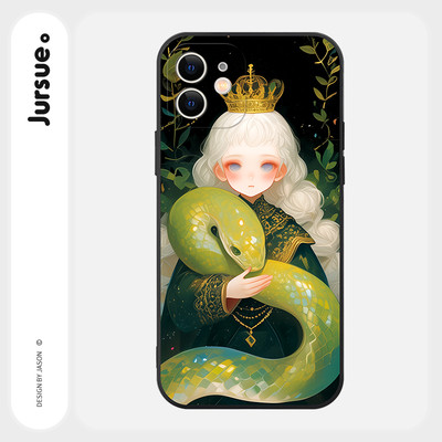 Ốp lưng JURSUE chống bẩn dễ thương đẹp độc lạ đen ngầu cho iPhone 17 16 15 14 13 12 11 Pro Max SE 2020 X XR XS ip 8 7 Plus kute G1093Q