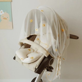 Gấu Hàn Quốc Xe Đẩy Bé Lưới Chống Muỗi Ruồi Côn Trùng Lá Chắn Bảo Vệ Mùa Hè Chống Nắng Xe Đạp Bao Pram Lưới Phụ Kiện