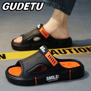 GUDETU  Giày nam EVA Dép dừa Dép thể thao chống trượt mềm mại thoải mái Dép lái xe đi làm