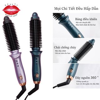 Tự động curl stick nhiệt độ không đổi thẳng tóc lược máy uốn tóc lười biếng máy làm thẳng gia đình