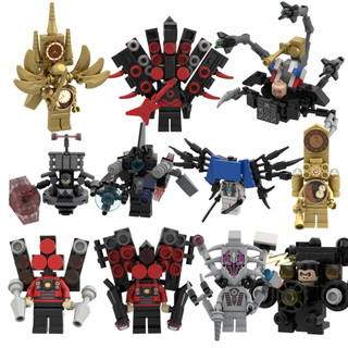 MOC Skibidi Toilet Titan Vàng Titan Người Loa Khối Xây Dựng Quà Tặng Sinh Nhật Trẻ Em