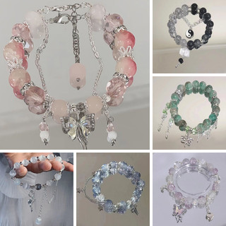  💞Cherry💞 Vòng Tay Chuỗi Hạt Đá opal Nhân Tạo Thời Trang Cho Nữ 