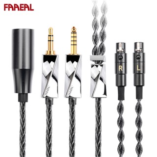 Faaeal Slender Eo 8 Dây OCC Và OFC Mạ Bạc Litz HiFi Cáp Đôi Mini XLR Nữ Dây Thay Thế 3.5 / 4.4 / 4pinXLR Cắm Tai Nghe Nâng Cấp Dây Cho LCD3 LCD4