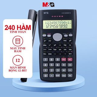Máy tính chức năng M & G Máy tính thi đa năng dành cho học sinh Máy tính khoa học dành cho học sinh trung học cơ sở và trung học màu đen