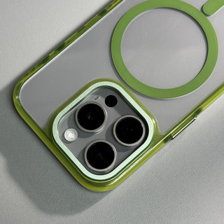 【Transparent acrylic hard case/Green】Ốp lưng compatible for iPhone 15 14 pro max case