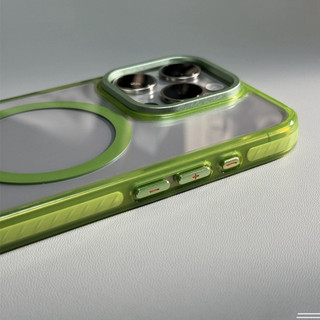 【Transparent acrylic hard case/Green】Ốp lưng compatible for iPhone 15 14 pro max case