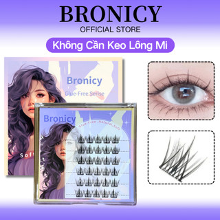 BRONICY Lông Mi Giả Không Cần Keo Tự Nhiên Tự Dính Mô Phỏng Tái Sử Dụng Dễ Dán Không Cần Tẩy Trang