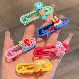 Kẹp tóc Đầy màu sắc Dopamine SpongeBob Patrick Star Phim hoạt hình dễ thương