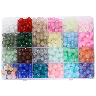 St. kunkka 20-50 Chiếc 7 * 8mm Hạt Thủy Tinh Hai Màu Rời Hạt Cho DIY Đính Hạt Vòng Tay Vòng Cổ Làm