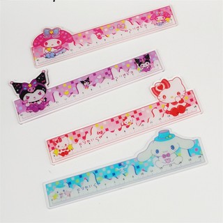 Sanrio Thước Kuromi Thước 15cm Đa Chức Năng Hoạt Hình Dễ Thương Đo Cân Vẽ Thước Văn Phòng Phẩm Cho Học Sinh Trường Học