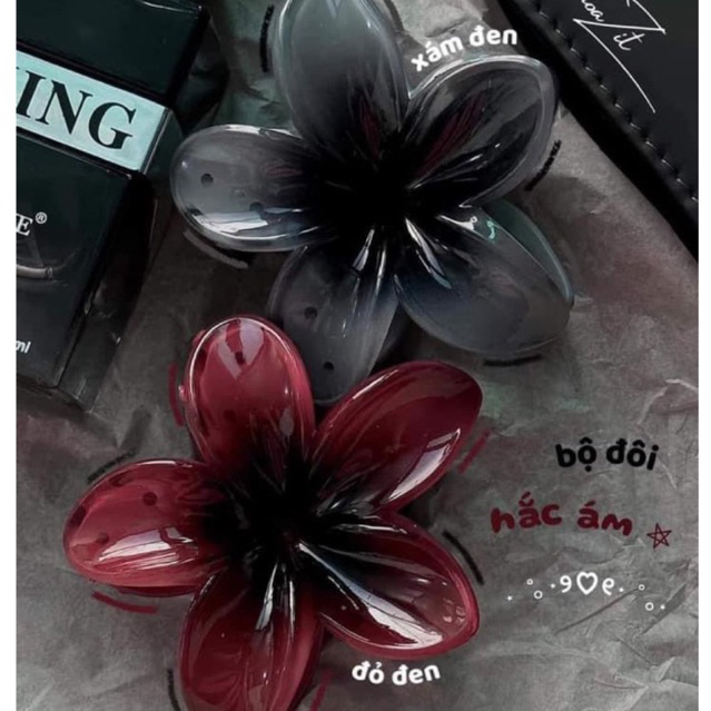 💞Cherry💞 8cm Kẹp Hoa Sứ Màu Đỏ Đen, Đỏ R.ượu Vang, Đỏ Cherry, Đỏ Đậm, Bộ Đôi Hắc Ám Huyền Bí
