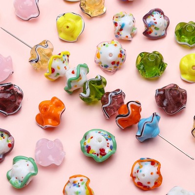 [17x12mm] Váy Cạnh Hình Hạt Thủy Tinh Handmade Nhiều Màu Sắc Hạt Thủy Tinh DIY Handmade Phụ Kiện 1 Cái