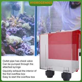 Acrylic đỏ bể cá xi phông lỗ miễn phí không có điện tự bắt đầu chống tràn hộp phụ kiện hydrogen065