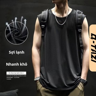 Q Tazi Người đàn ông lỏng lẻo tay Vest Trang chủ Áo bóng rổ thời trang Đàn ông và phụ nữ