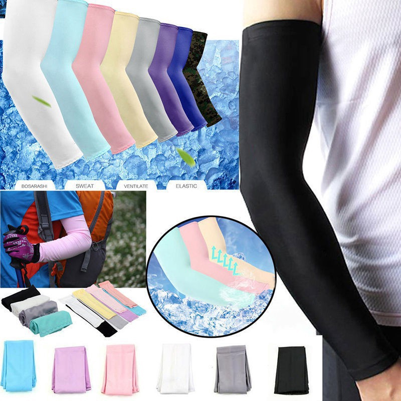 Tay Áo Bằng Vải Băng - Tay Làm Mát Mùa Hè - Tay Áo Chống Nắng Chống Tia Cực Tím - Găng Tay Unisex - Thoáng Khí, Sấy Nhanh, Đàn Hồi - Dành Cho Xe Đạp, Làm Việc, Thể Thao Ngoài Trời