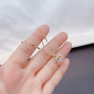 Vòng cổ Hai Lớp Đính Đá zircon Thời Trang Hàn Quốc Cho Nữ