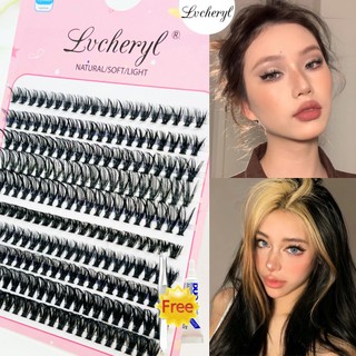 Lvcheryl diy nối mi 200 cụm nối mi 30d / 40d d curl 9-16 hỗn hợp với 0,07mm