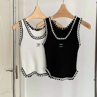 Áo Vest không tay dệt kim K dệt kim mỏng vừa vặn