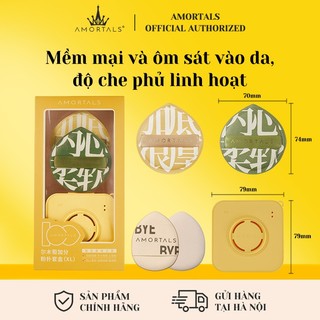 100 điểm bông mút + bông phấn ngón tay cái kết hợp Amortals Phong cách tùy chọn Kem nền dạng lỏng không ăn được siêu mềm dùng cho kem che khuyết điểm dạng lỏng không ăn được ở đầu ngón tay mini giao hàng nhanh tận nơi