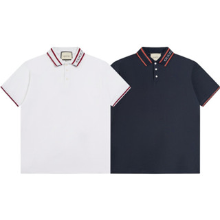 Áo thun nam có logo Jacquard cổ polo unisex polo Áo polo ngoại cỡ thông thường