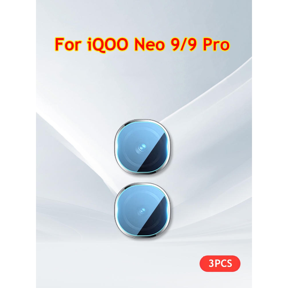 3 Chiếc Full Cover 3D Mặt Sau Đường Cong Bảo Vệ Màn Hình Kính Cường Lực Bảo Vệ Camera Phim Cho iQOO Neo 9 Pro iQOONeo9 iQOONeo9Pro Neo9 9Pro