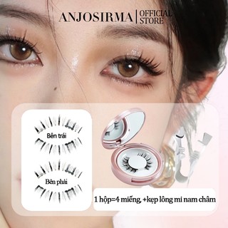 ANJOSIRMA Manga Lashes Lông mi giả 3D gốc siêu mịn tự nhiên và thực tế - Ghép hoa hướng dương đầy đủ và mảnh mai để trang điểm khỏa thân tự nhiên