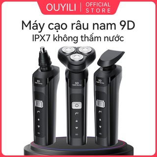 Ouyili máy cạo râu điện 3 trong 1 cho nam chống nước ipx7 bảo hành 12 tháng