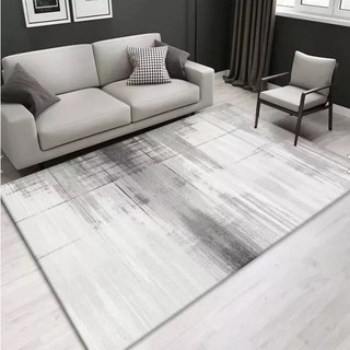 Phòng Khách Màu Xám Trừu Tượng Phong Cách Đơn Giản Giả Thảm Cashmere Phòng Ngủ Thảm Có Thể Giặt Hỗ Trợ Kích Thước Tùy Chỉnh