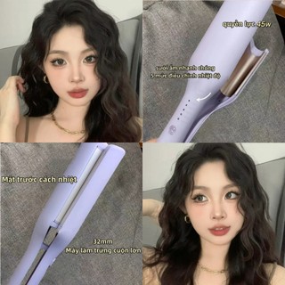 Máy Uốn Tóc Xoăn Sóng Nước 32mm Chất Liệu Gốm Sứ Ceramic Cao Cấp, Máy Làm Xoăn Sóng Nước Chỉnh Nhiệt