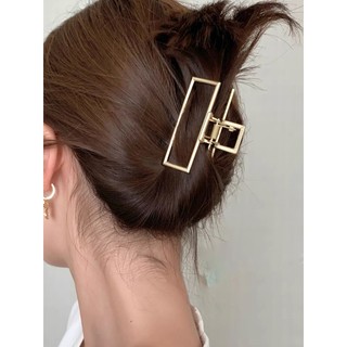 Vàng Kim Loại Vuốt Tóc Kẹp Tóc Phụ Kiện Tóc Cho Nữ Móng Vuốt Kẹp Tóc 8 * 4cm 1pc
