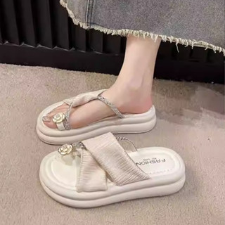 UETEEY  dép sandal nữ dép bánh mì nữ dép bánh mì Chống Trượt Cá tính Lịch lãm Đế chống sốc Đường may tỉ mỉ Độc lạ Hiện đại FDL245188V 22Z240527