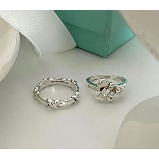 Mới! Nhẫn chữ thập bạc Tiffany 925s