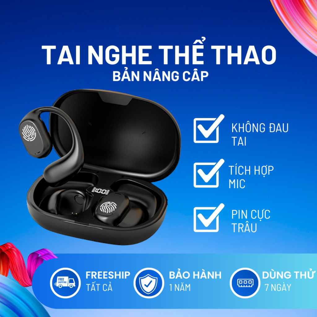 Tai nghe Bluetooth 5.3 không dây cảm biến HNT TWS JS280 bản nâng cấp, âm thanh tốt, độ trễ thấp, pin trâu, có hộp tự sạc deerlu03