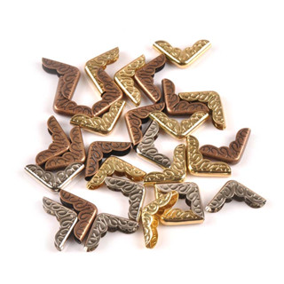  Bộ 50 15x15x3mm Bạc   Vàng   Đồng Bảo Vệ Góc Ảnh Album Thực Đơn Góc Kim Loại Cho Sách Thư Mục Thêu Sò Trang Trí Thủ Công CP2202 