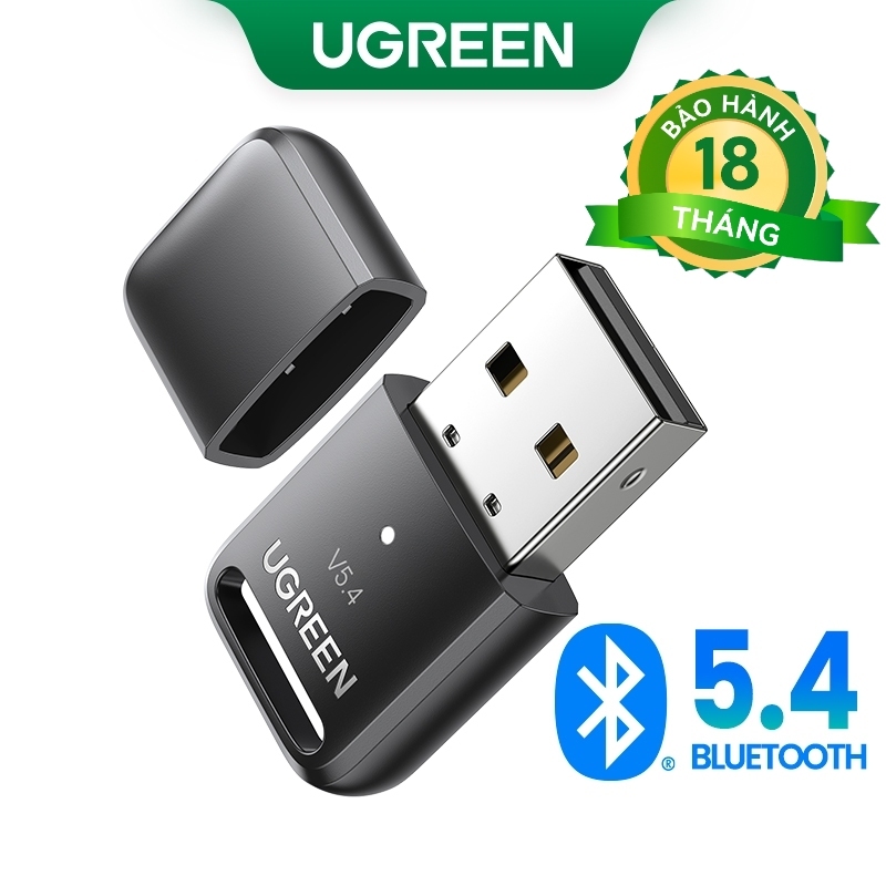 Ugreen USB Bluetooth 5.4 5.3 5.0 Bộ chuyển đổi Bộ thu phát Dongle không dây cho PC Windows 11 10 8.1 Tai nghe âm thanh nổi Bluetooth
