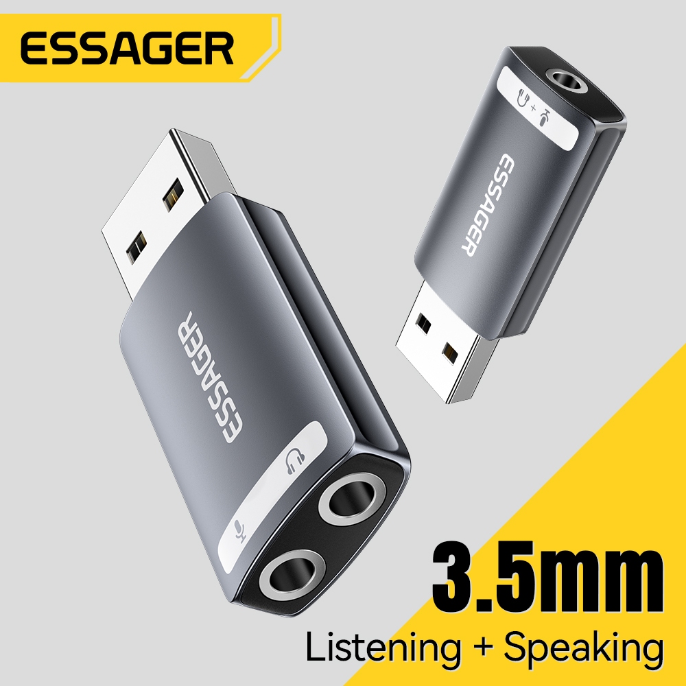 Card âm thanh ngoài USB sang 3,5 mm ESSAGER Hai thông số kỹ thuật