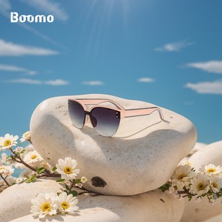 Boomo - Kính râm mắt mèo thời trang dành cho nữ - Kính râm không vành để lái xe ngoài trời