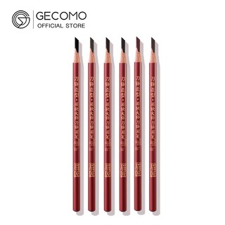 Gecomo Bút Kẻ Lông Mày Lõi Cứng 6 Màu Tùy Chọn Lâu Trôi Chống Thấm Nước