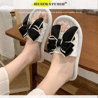 Huizumei Dép Quai Ngang Đính Nơ Thời Trang Nữ Tính