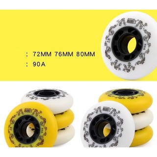 4 chuyên nghiệp 90a 72mm / 76mm pu nội tuyến giày trượt bánh xe người lớn người đàn ông phụ nữ mới bắt đầu trẻ em đường phố đô thị người mới bắt đầu trẻ em nội tuyến trượt bánh xe